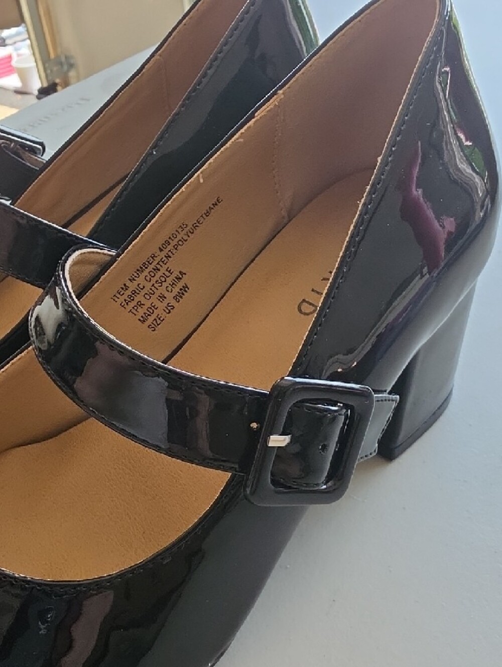 torrid Glossy Black Patent Mary Jane Flats with Buckle Strap - Picture 8 of 9